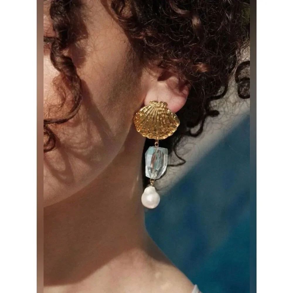Crystal drop earrings N2130